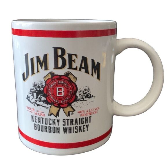 Vintage Jim Beam Kentucky Straight Bourbon Whiskey Coffee Cup Mug 2000 Stylish - Picture 1 of 11